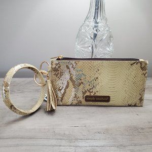 Simply Southern bangle wristlet in snake skin pattern NWT